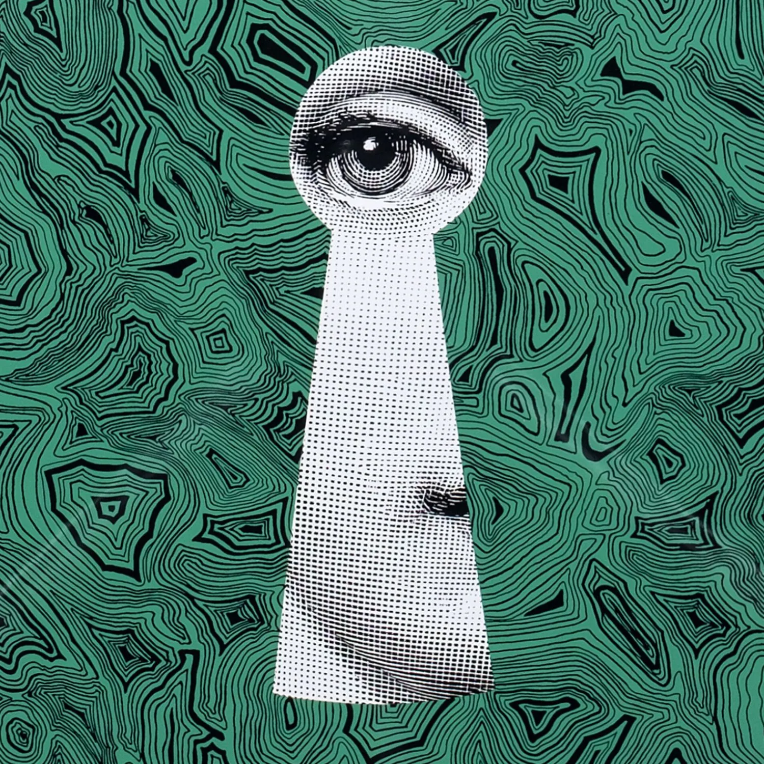 Tables<Fornasetti Coffee Table Serratura Su Malachite Green/White/Black