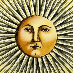 Tables<Fornasetti Coffee Table Sole Splendente Yellow/Black