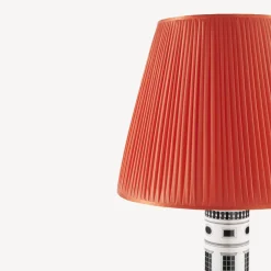 Lamps And Lampshades<Fornasetti Conical Lampshade In Pleated Fabric Rosso