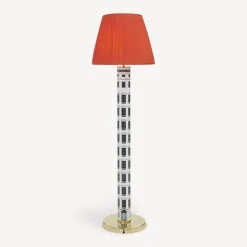 Lamps And Lampshades<Fornasetti Conical Lampshade In Pleated Fabric Rosso