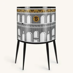 Storage Consoles<Fornasetti Console Facciata Quattrocentesca White/Black/Yellow