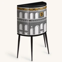 Storage Consoles<Fornasetti Console Facciata Quattrocentesca White/Black/Yellow