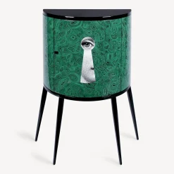 Storage Consoles<Fornasetti Console Serratura Su Malachite Green/White/Black