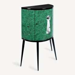 Storage Consoles<Fornasetti Console Serratura Su Malachite Green/White/Black