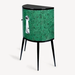 Storage Consoles<Fornasetti Console Serratura Su Malachite Green/White/Black