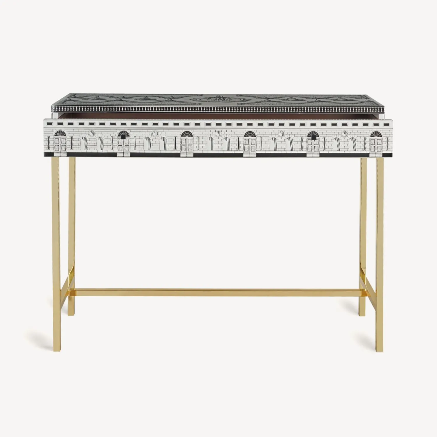 Storage Consoles<Fornasetti Console With Drawer Architettura White/Black