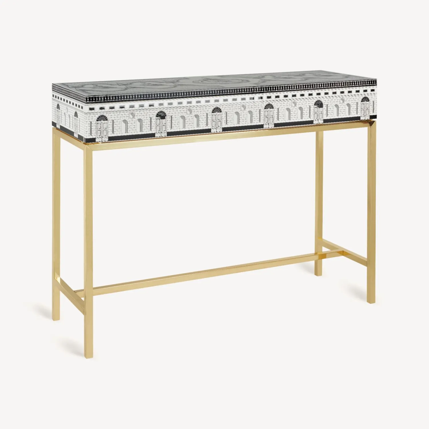 Storage Consoles<Fornasetti Console With Drawer Architettura White/Black