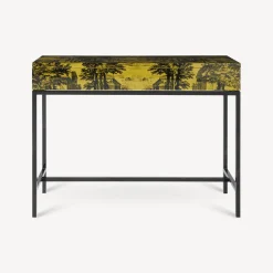 Storage Consoles<Fornasetti Console With Drawer Giardino Settecentesco Black/Yellow