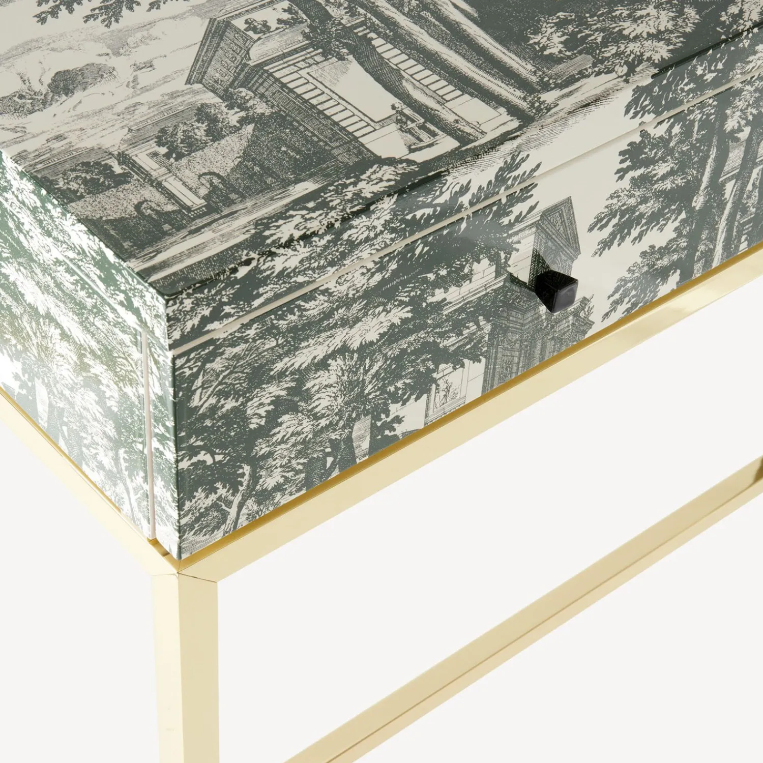Storage Consoles<Fornasetti Console With Drawer Giardino Settecentesco Green/Ivory