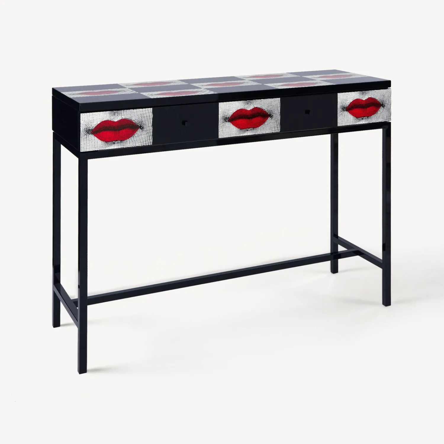 Storage Consoles<Fornasetti Console With Drawer Kiss Red/White/Black