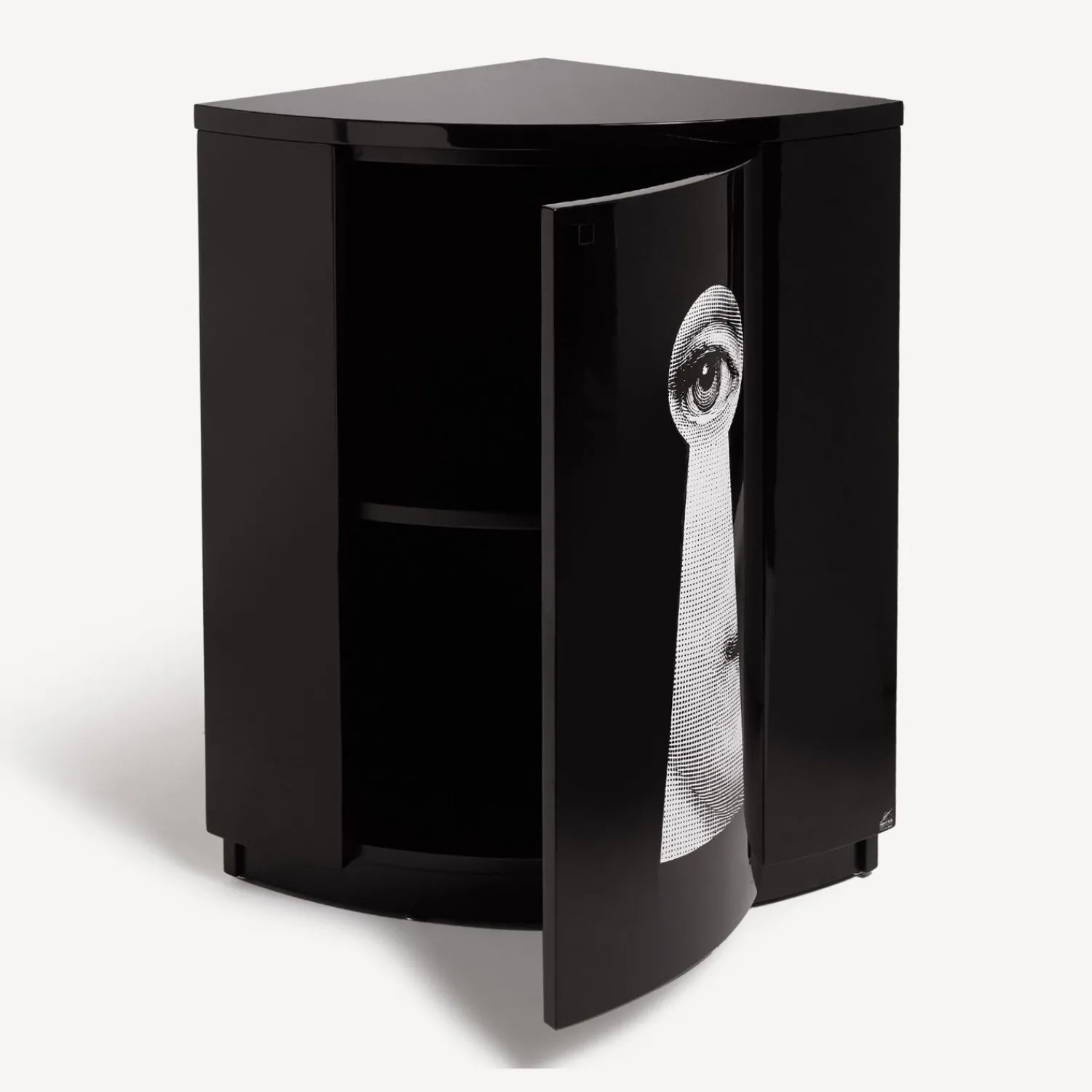 Cabinets<Fornasetti Corner Cabinet Serratura White/Black