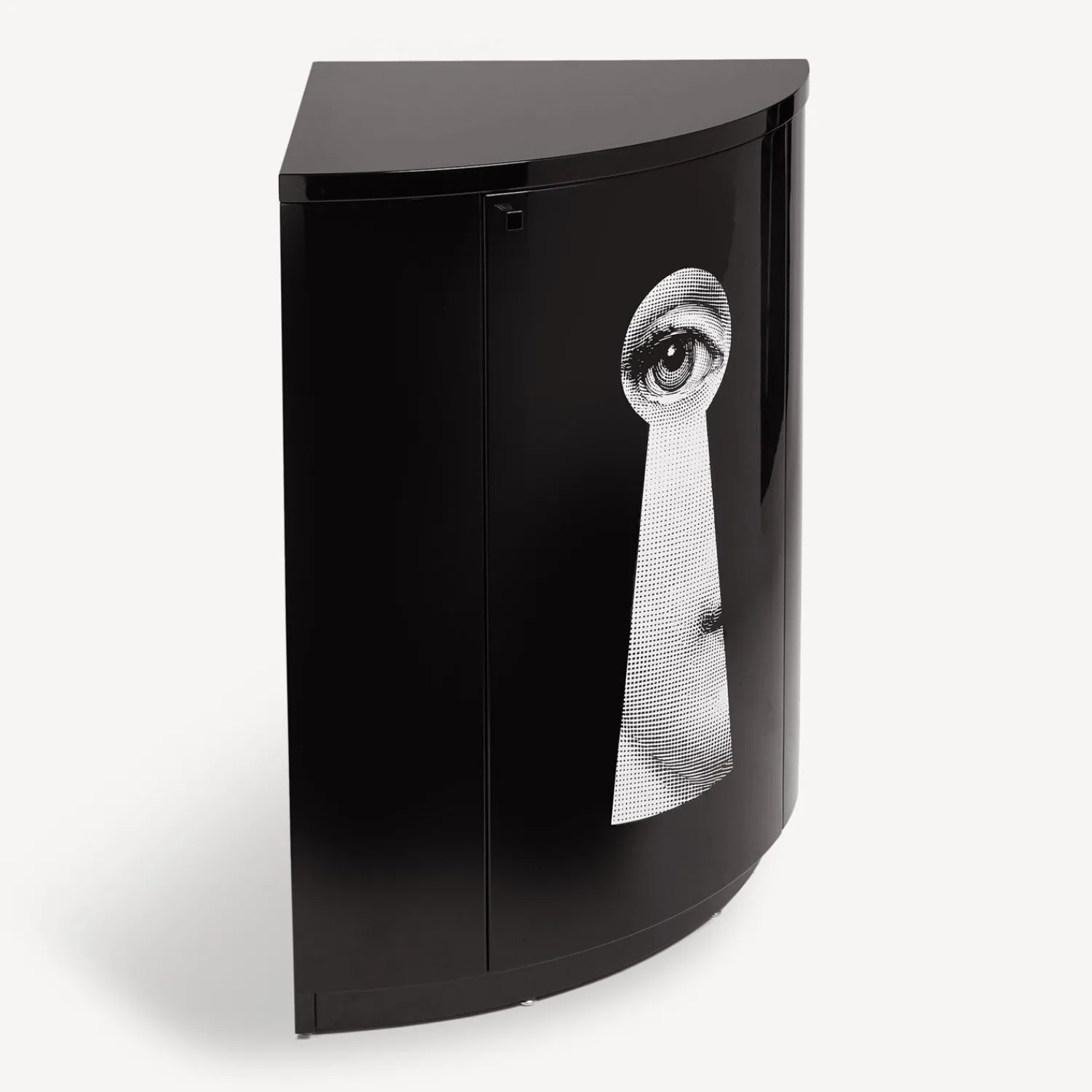 Cabinets<Fornasetti Corner Cabinet Serratura White/Black