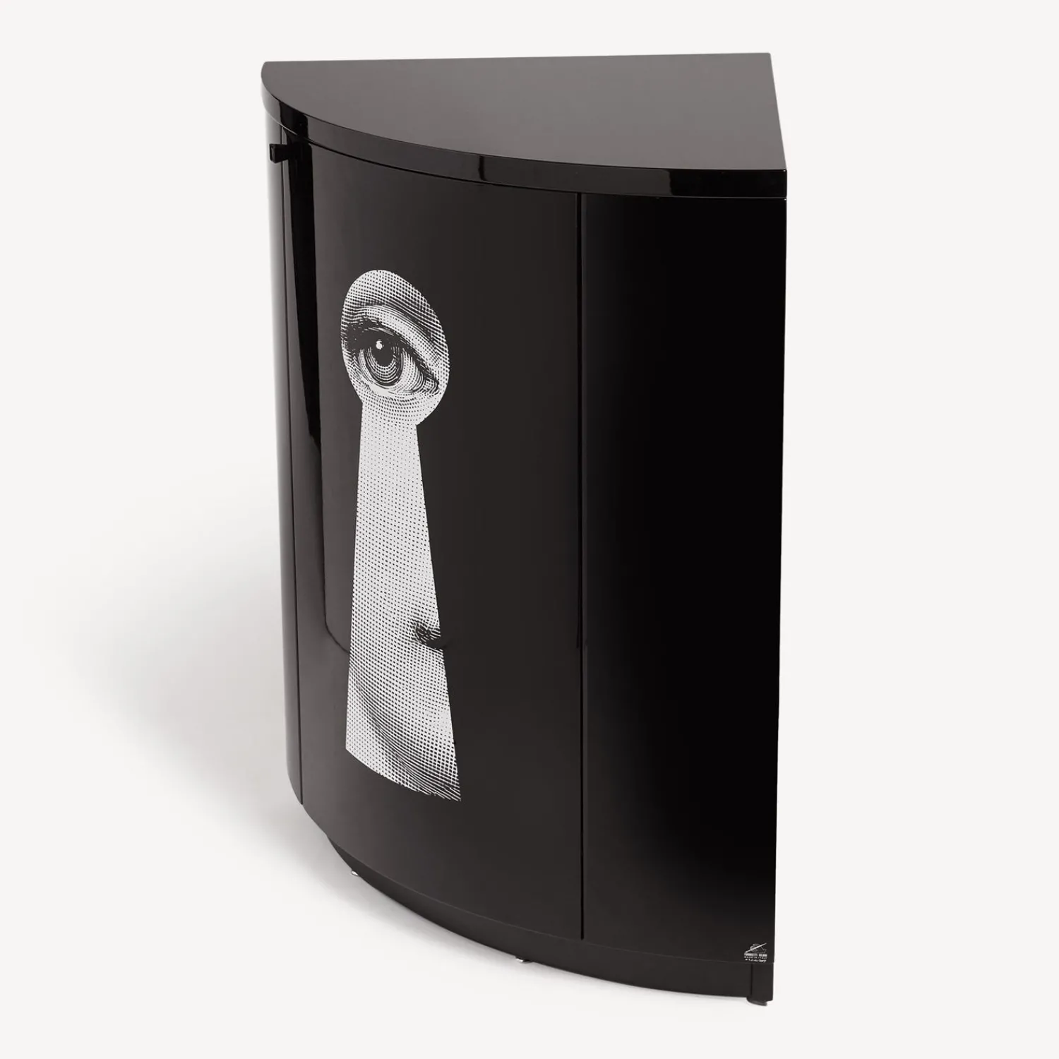 Cabinets<Fornasetti Corner Cabinet Serratura White/Black