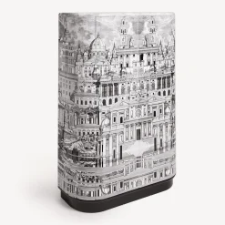 Curved Cabinets<Fornasetti Curved Cabinet Citta Che Si Rispecchia White/Black