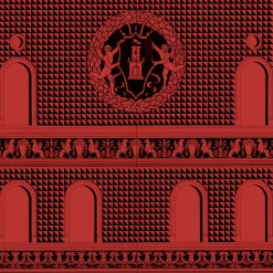 Curved Cabinets<Fornasetti Curved Cabinet Facciata Quattrocentesca Red/Black