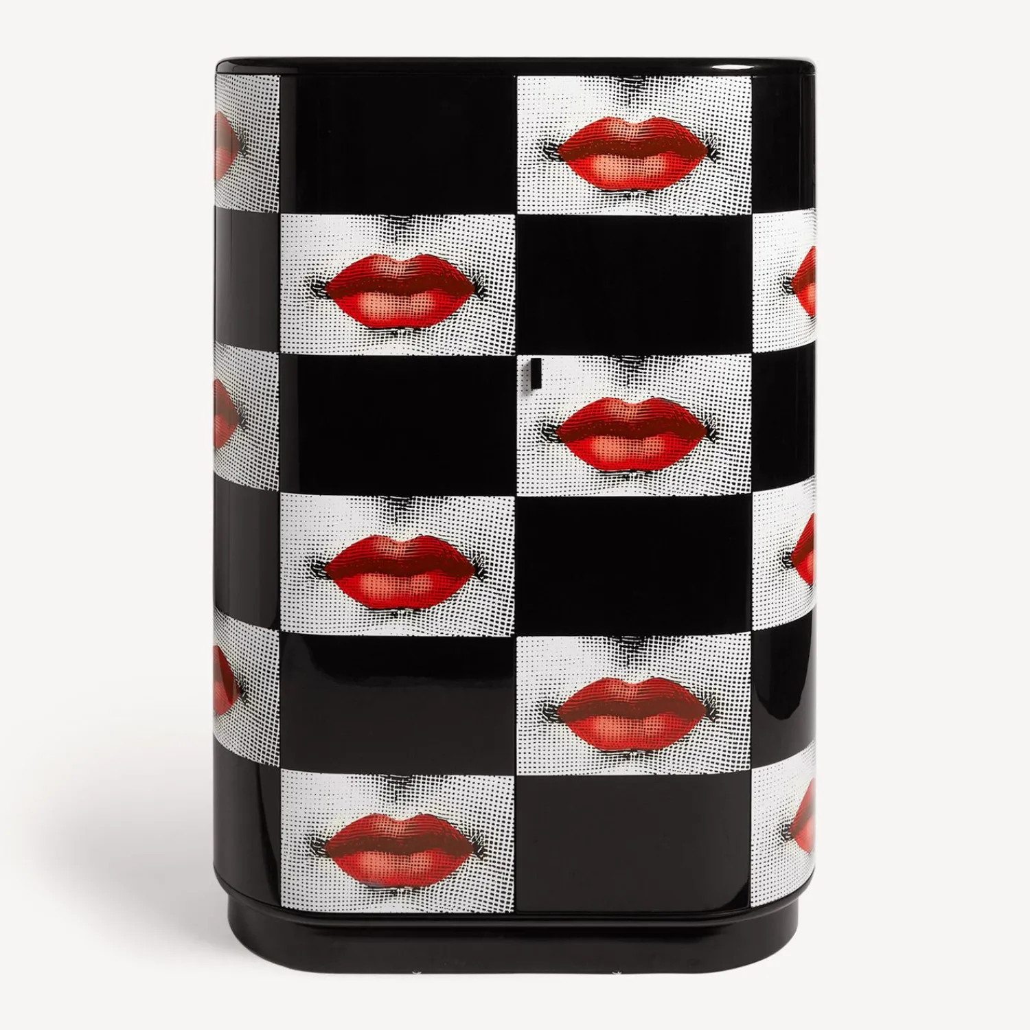 Curved Cabinets<Fornasetti Curved Cabinet Kiss White/Black/Red