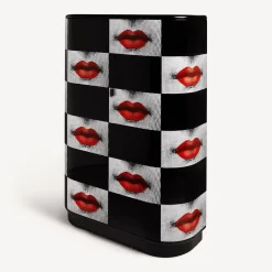 Curved Cabinets<Fornasetti Curved Cabinet Kiss White/Black/Red