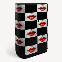 Curved Cabinets<Fornasetti Curved Cabinet Kiss White/Black/Red