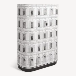 Curved Cabinets<Fornasetti Curved Cabinet Palazzo White/Black