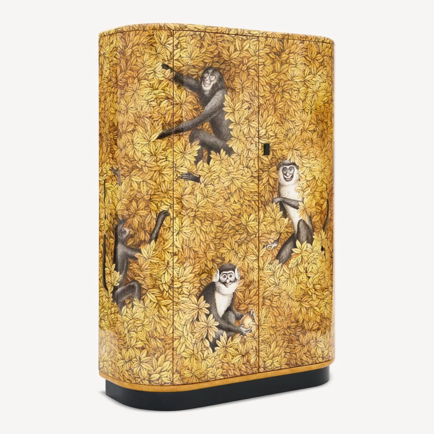 Curved Cabinets<Fornasetti Curved Cabinet Scimmie E Foglie Multicolour