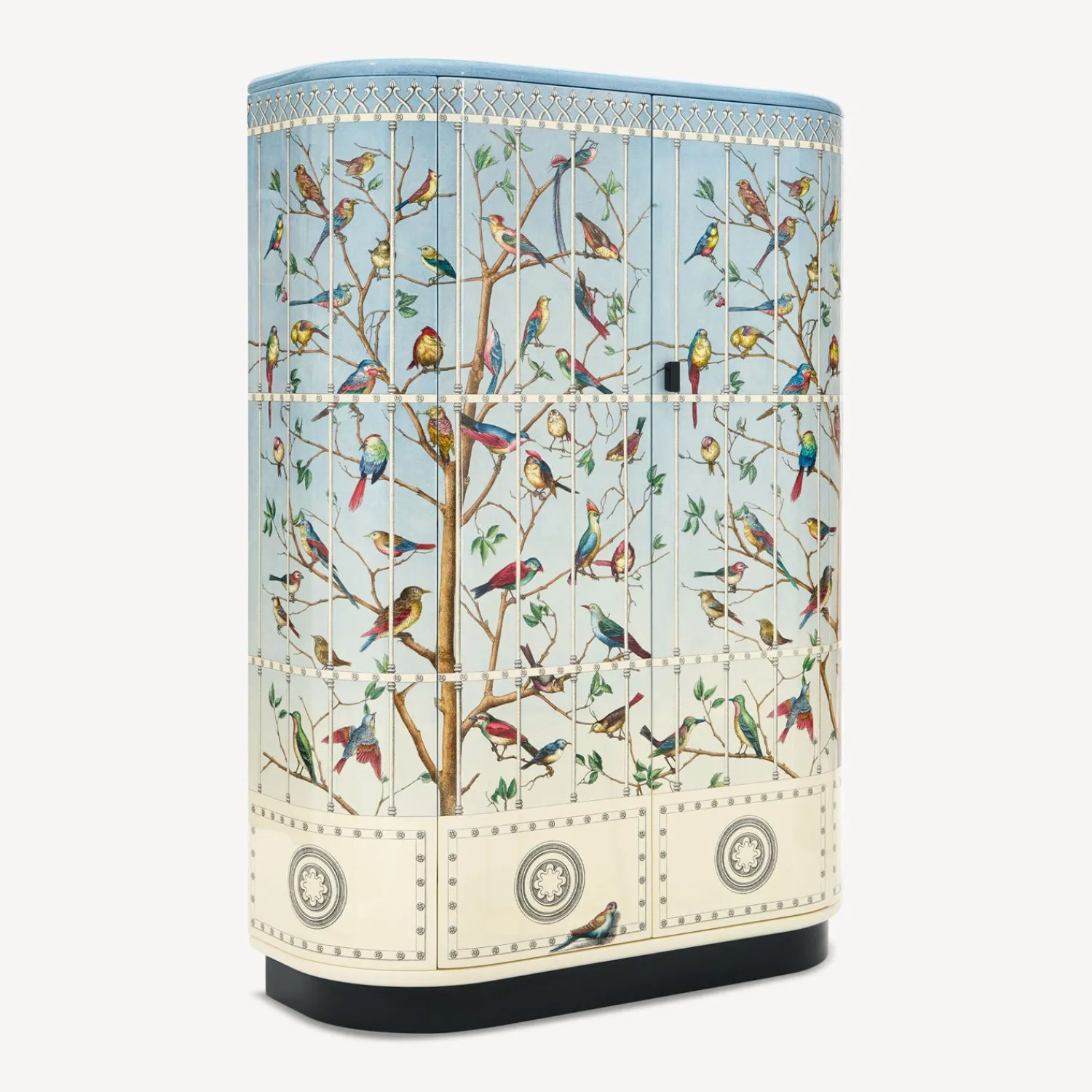 Curved Cabinets<Fornasetti Curved Cabinet Uccelli Multicolour
