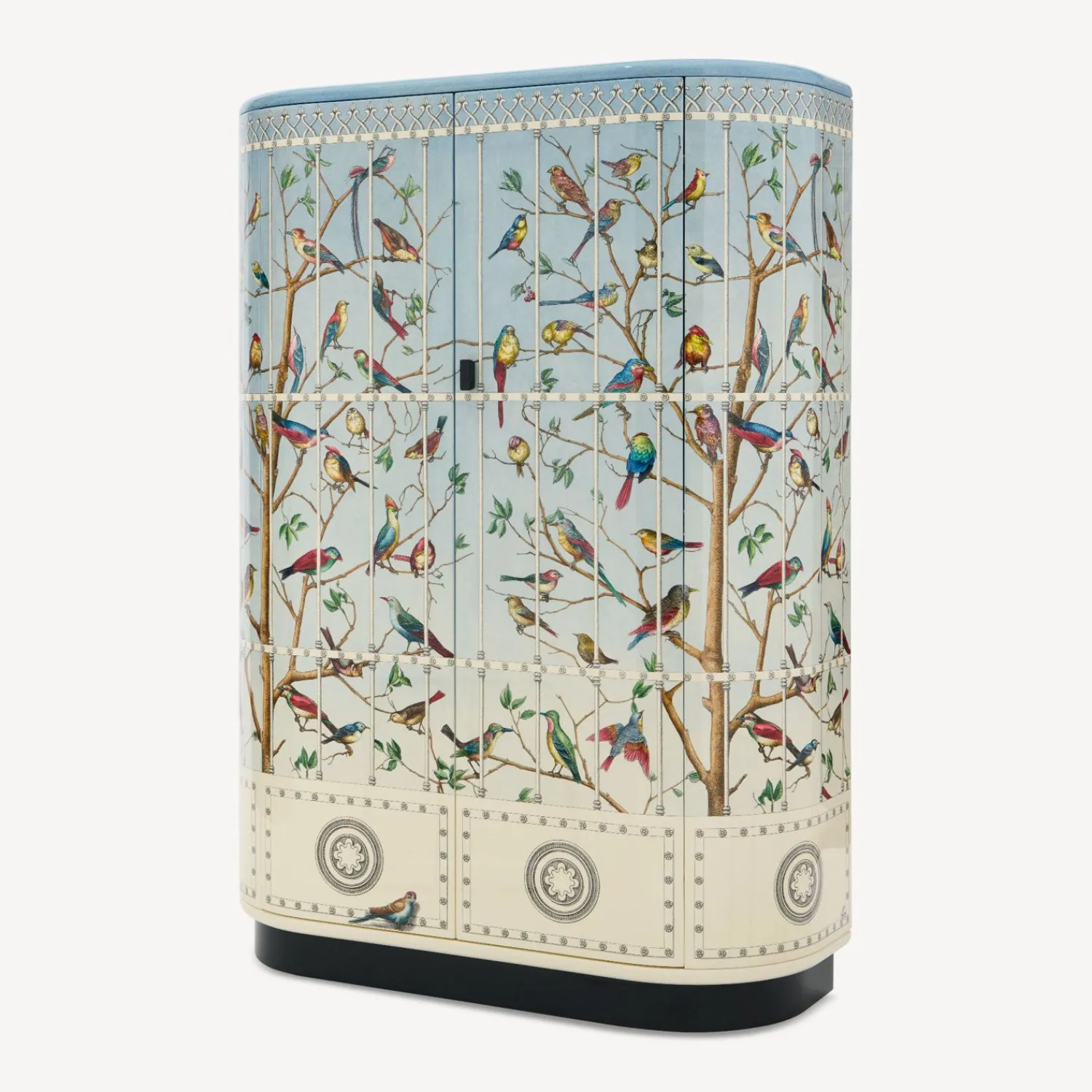 Curved Cabinets<Fornasetti Curved Cabinet Uccelli Multicolour