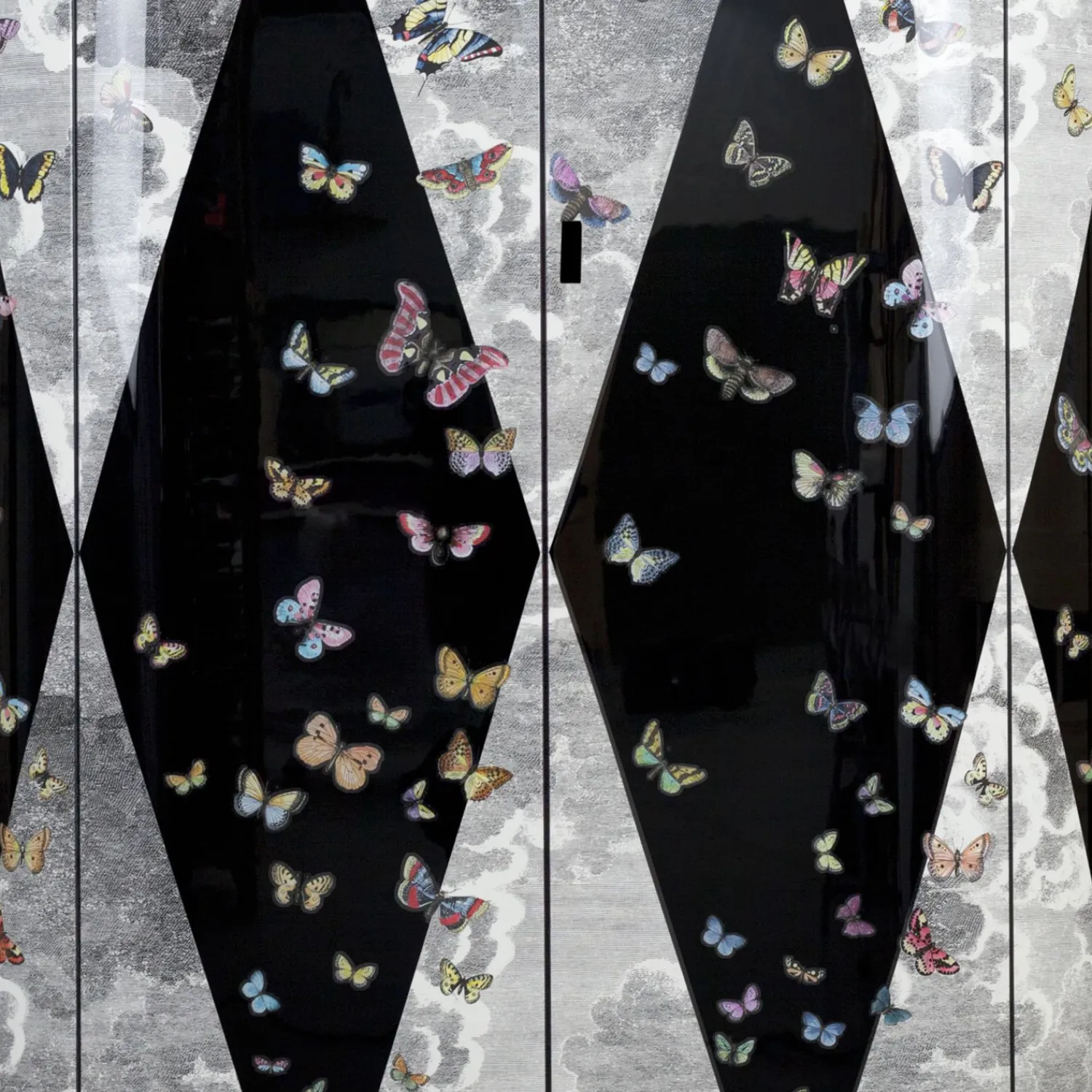 Curved Cabinets<Fornasetti Curved Cabinet Volo Magico Multicolour