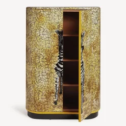 Curved Cabinets<Fornasetti Curved Cabinet Zebra Multicolour