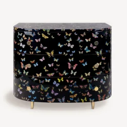 Chest Of Drawers<Fornasetti Curved Chest Of Drawers Farfalle Multicolour