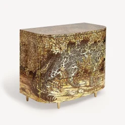 Chest Of Drawers<Fornasetti Curved Chest Of Drawers Leopardo Multicolour