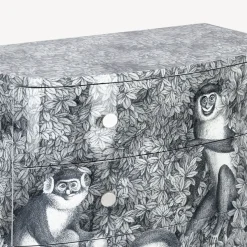 Chest Of Drawers<Fornasetti Curved Chest Of Drawers Scimmie Multicolour