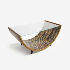 Tables<Fornasetti Curved Table Libri Multicolour