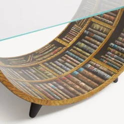 Tables<Fornasetti Curved Table Libri Multicolour