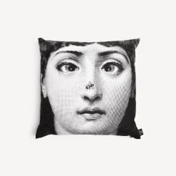 Cushions<Fornasetti Cushion Ape White/Black