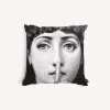 Cushions<Fornasetti Cushion Silenzio White/Black