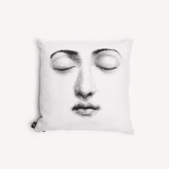 Cushions<Fornasetti Cushion Silenzio White/Black