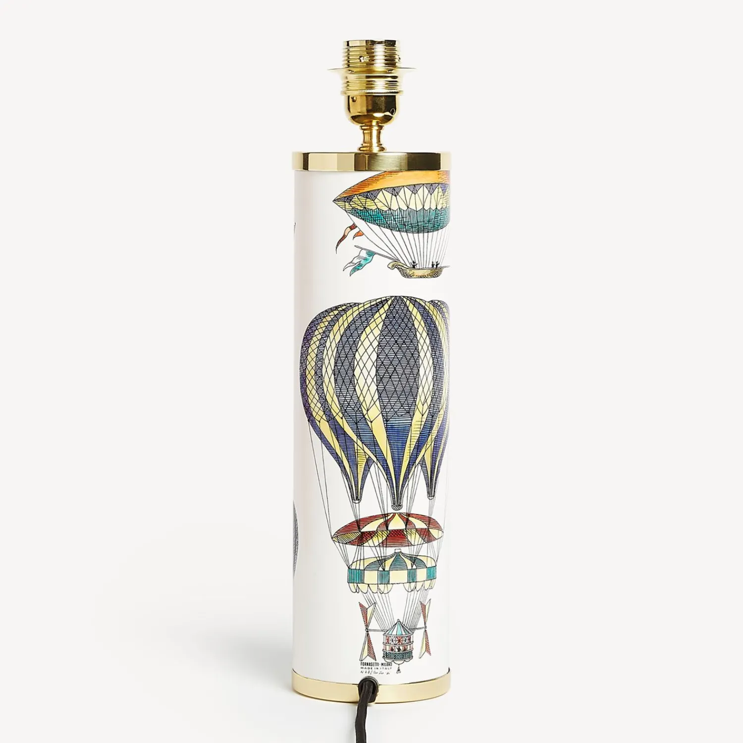 Lamps And Lampshades<Fornasetti Cylindrical Lamp Base Palloni Multicolour