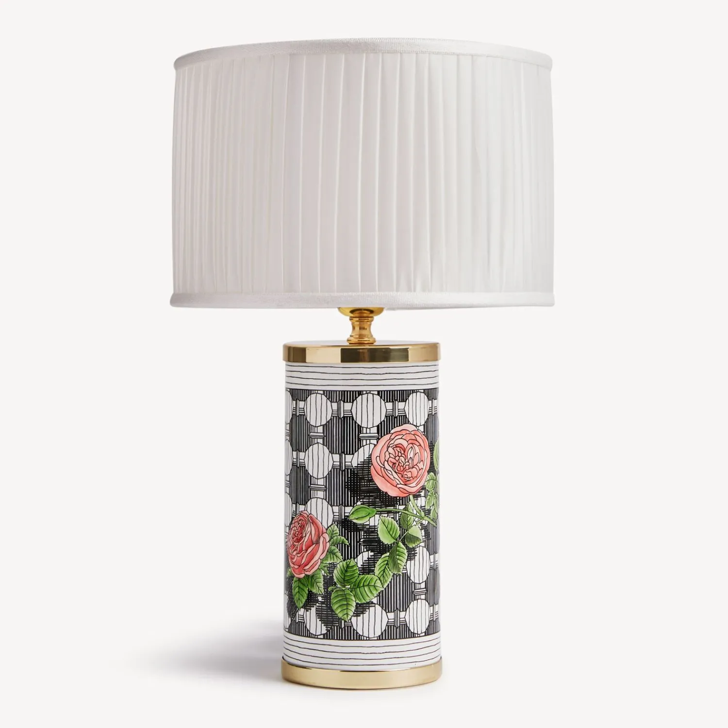 Lamps And Lampshades<Fornasetti Cylindrical Lampshade In Pleated Fabric White