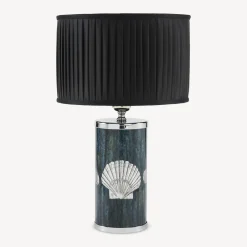 Lamps And Lampshades<Fornasetti Cylindrical Lampshade In Pleated Fabric Black