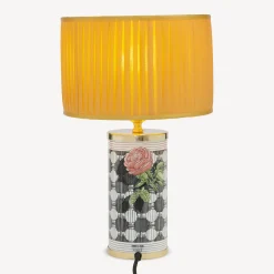 Lamps And Lampshades<Fornasetti Cylindrical Lampshade In Pleated Fabric Yellow