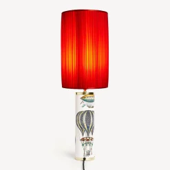 Lamps And Lampshades<Fornasetti Cylindrical Pleated Lampshade Red