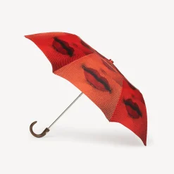 Umbrellas<Fornasetti Folding Umbrella Bocche White/Black/Red