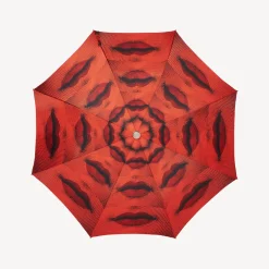 Umbrellas<Fornasetti Folding Umbrella Bocche White/Black/Red