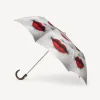 Umbrellas<Fornasetti Folding Umbrella Bocche White/Black/Red