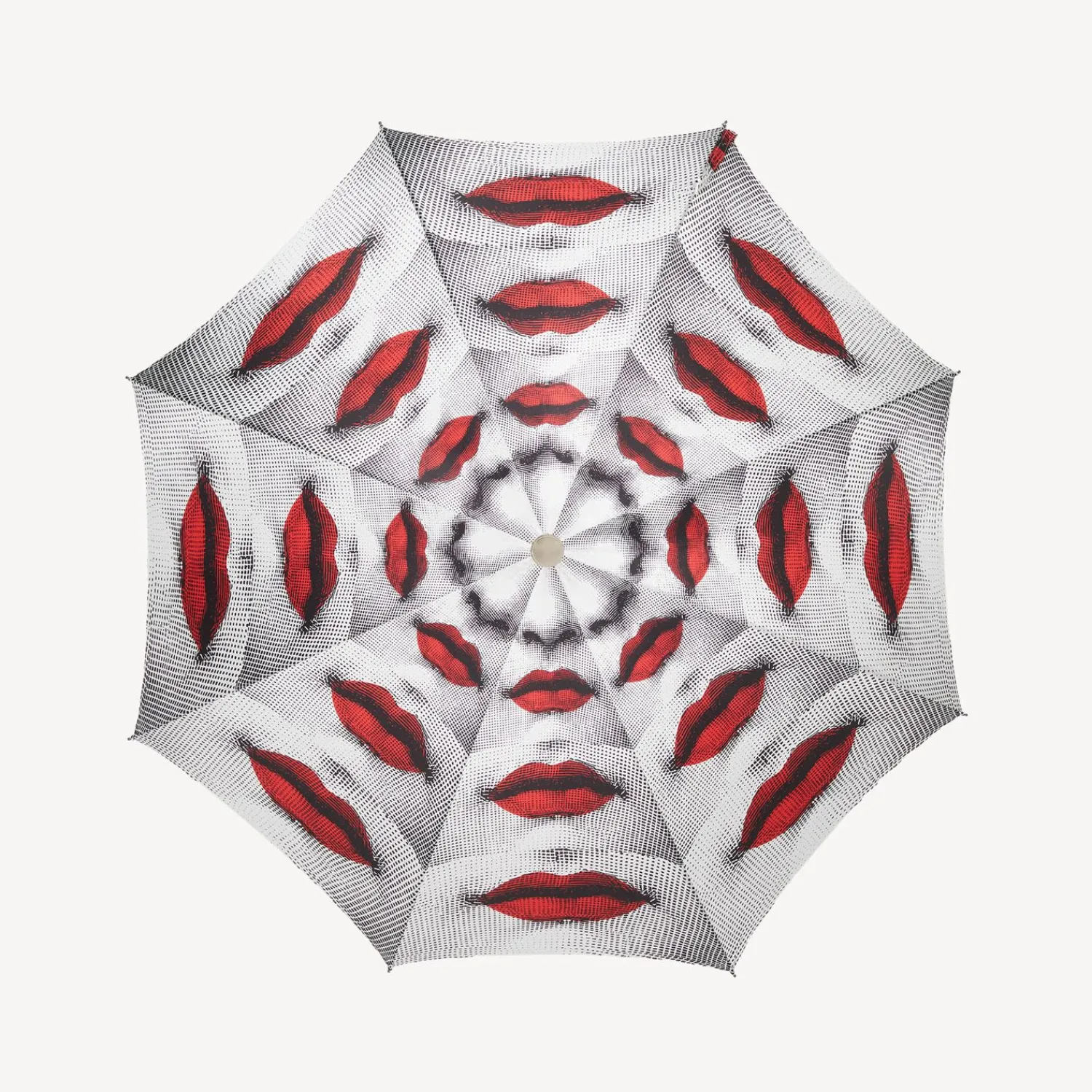 Umbrellas<Fornasetti Folding Umbrella Bocche White/Black/Red