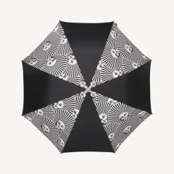Umbrellas<Fornasetti Folding Umbrella Soli A Ventaglio White/Black