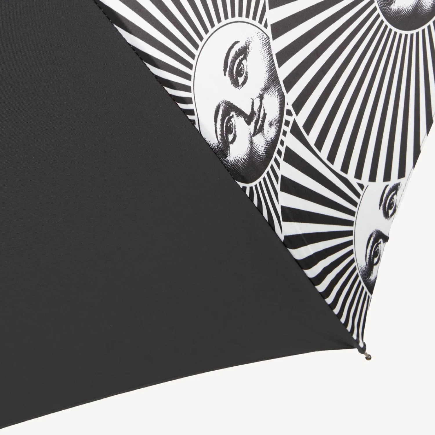 Umbrellas<Fornasetti Folding Umbrella Soli A Ventaglio White/Black
