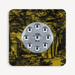 Design Mirrors<Fornasetti Frame With Bubbles Mirror Giardino Settecentesco Black/Yellow