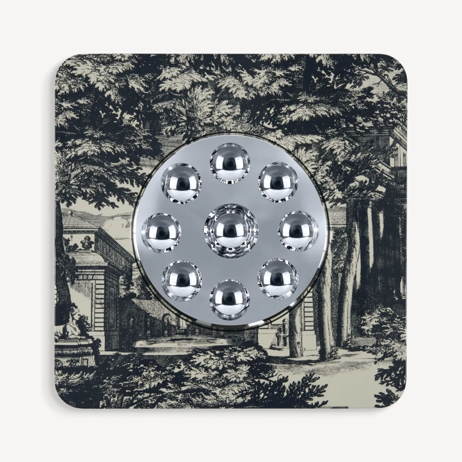 Design Mirrors<Fornasetti Frame With Bubbles Mirror Giardino Settecentesco Blue/Ivory