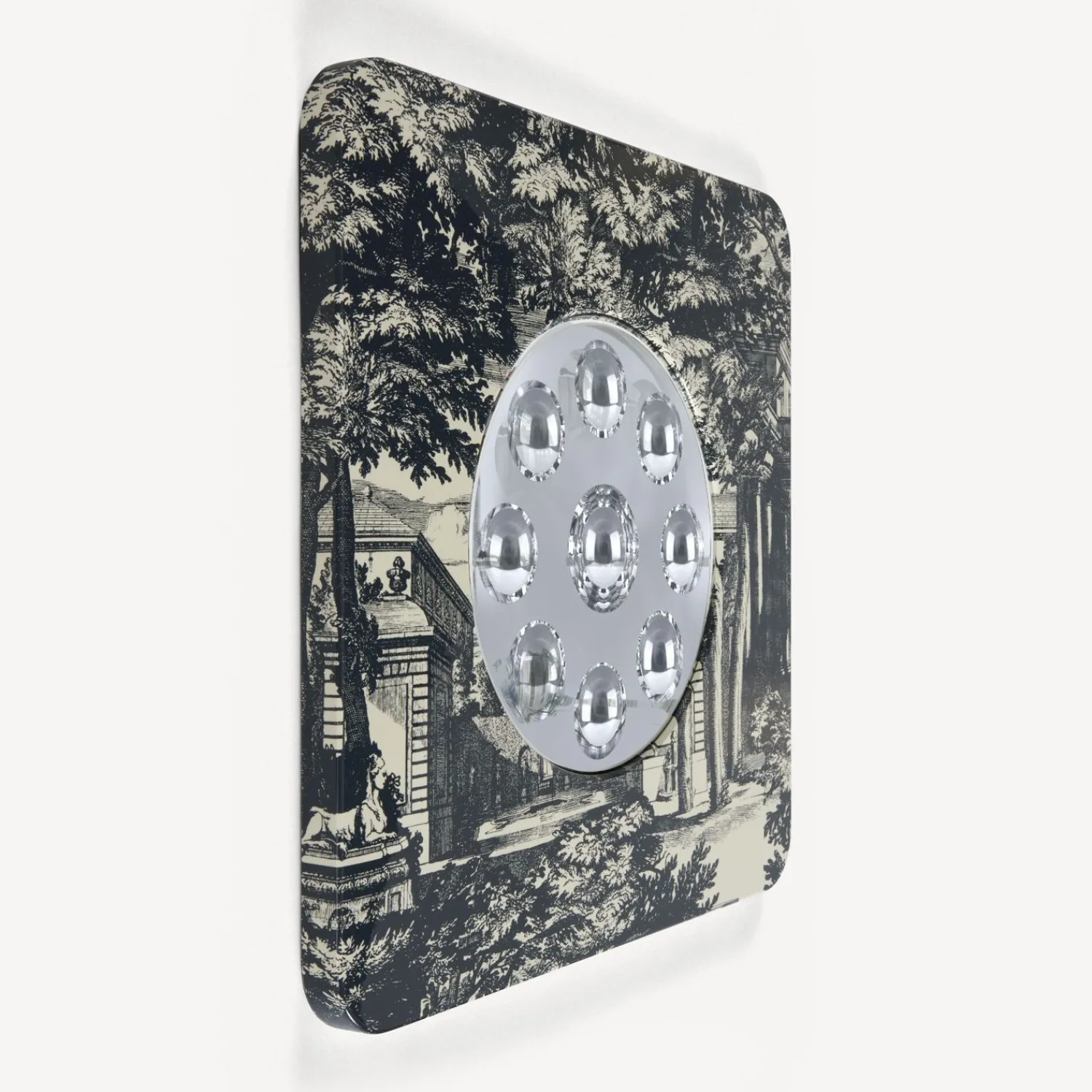 Design Mirrors<Fornasetti Frame With Bubbles Mirror Giardino Settecentesco Blue/Ivory